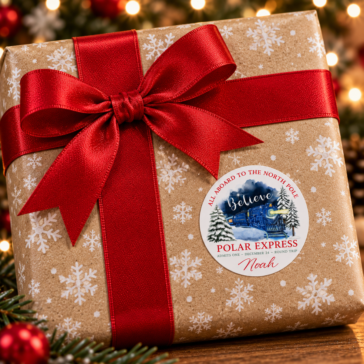 ALL ABOARD THE POLAR EXPRESS STICKER