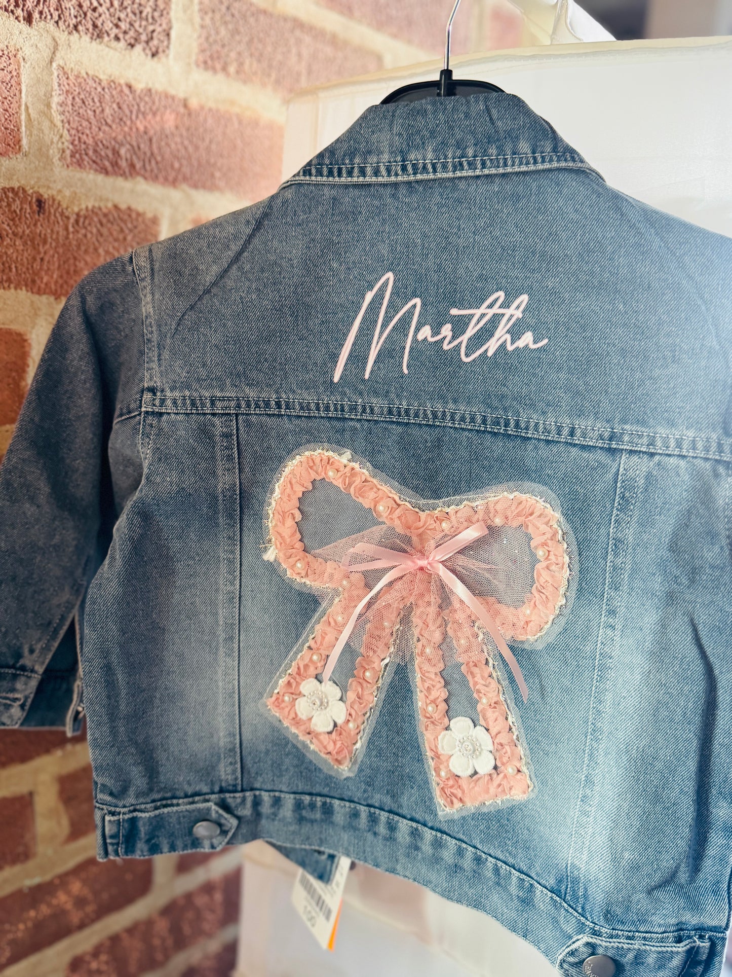 BOW DENIM JACKET~ PERSONALISED