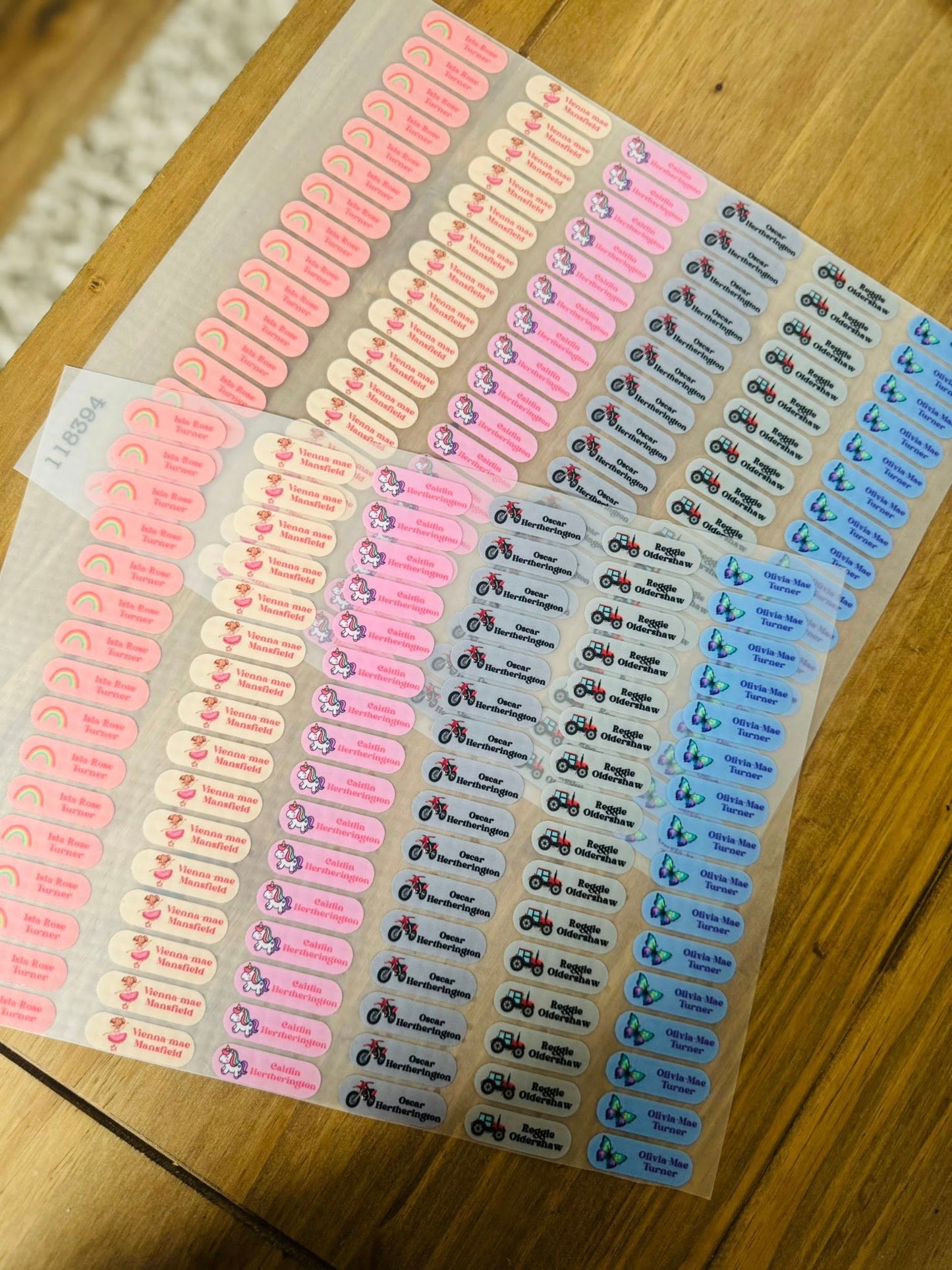 BACK TO SCHOOL IRON ON CLOTHES/LUNCHBOX LABELS PERSONALISED
