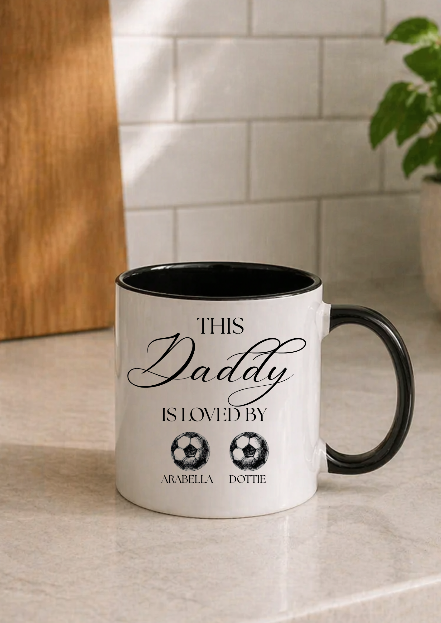 FOOTBALL THIS .... IS LOVED BY BLACK AND WHITE MUG