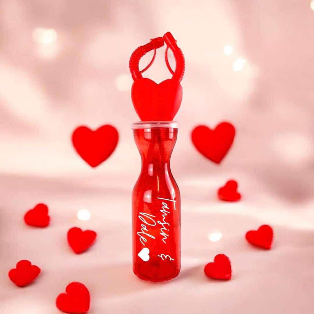 double straw personalised tumbler