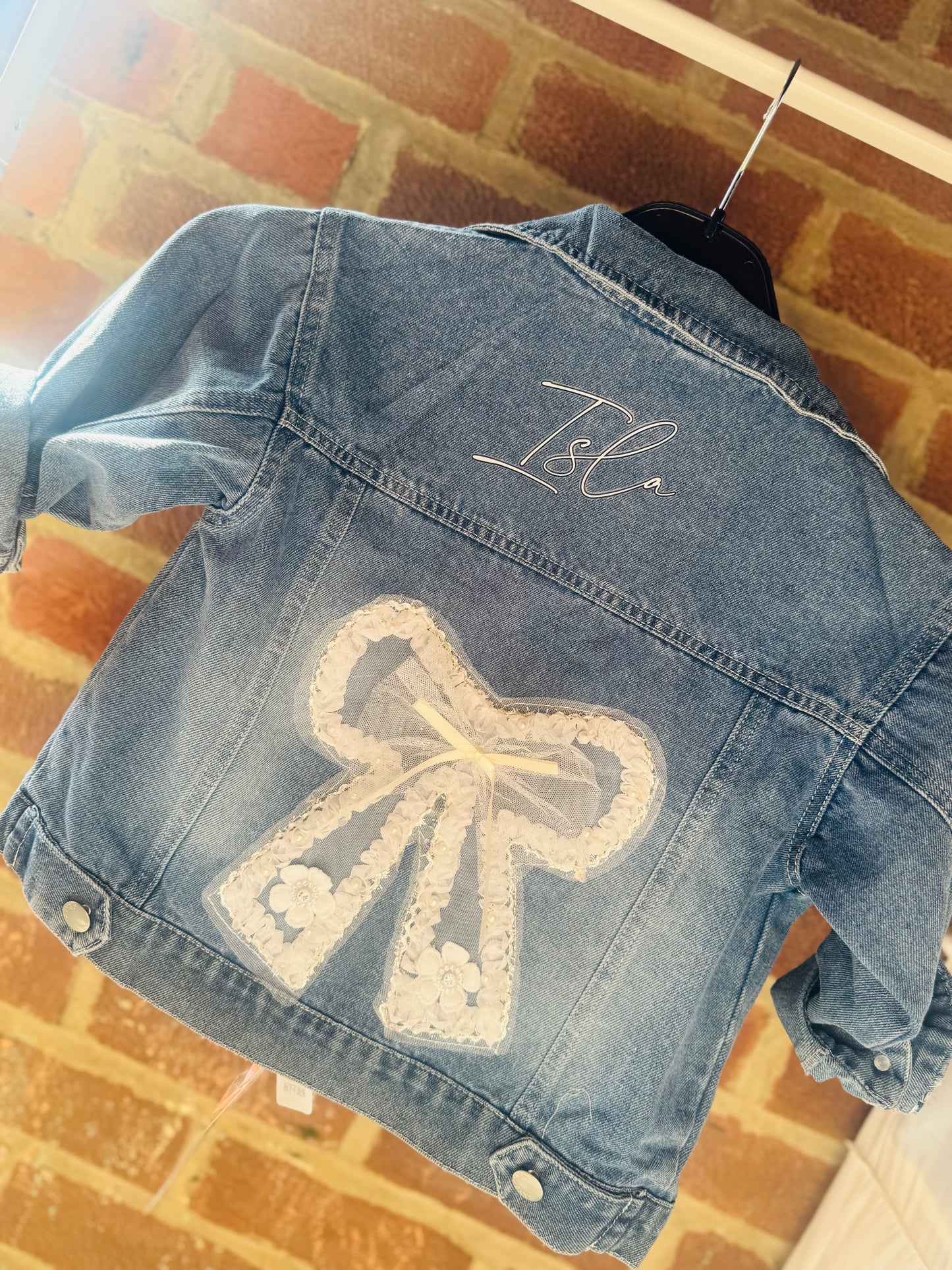 BOW DENIM JACKET~ PERSONALISED