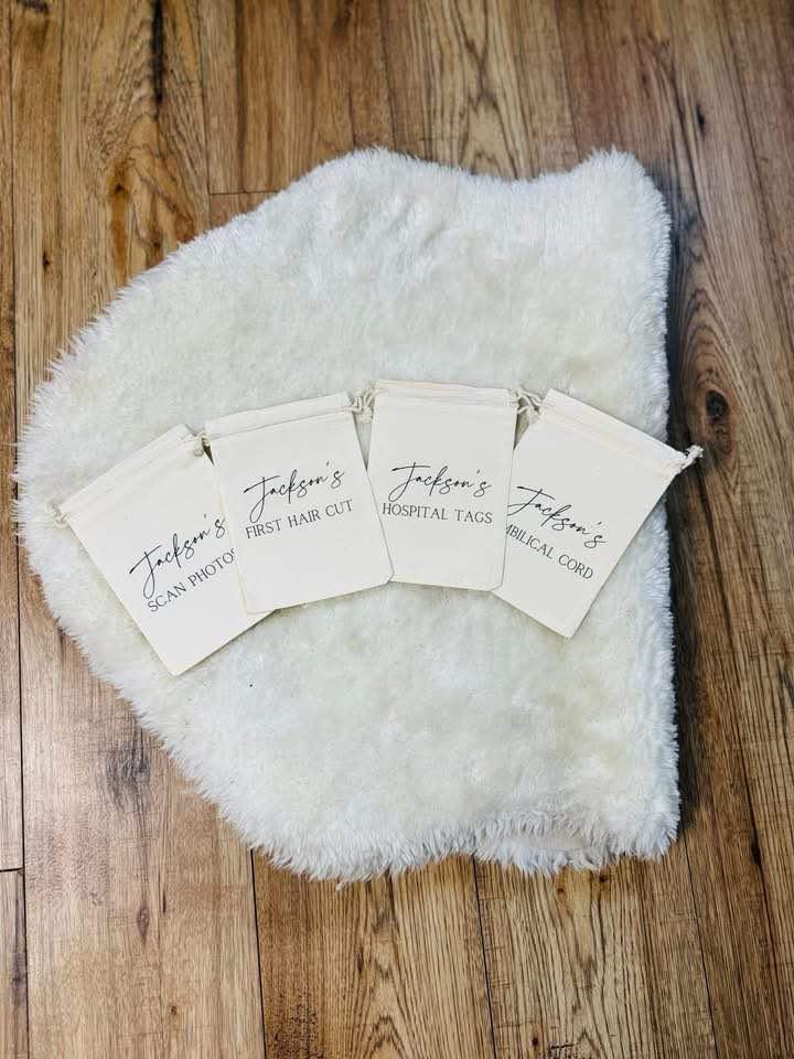 PERSONALISED BABY KEEP SAKE BAGS