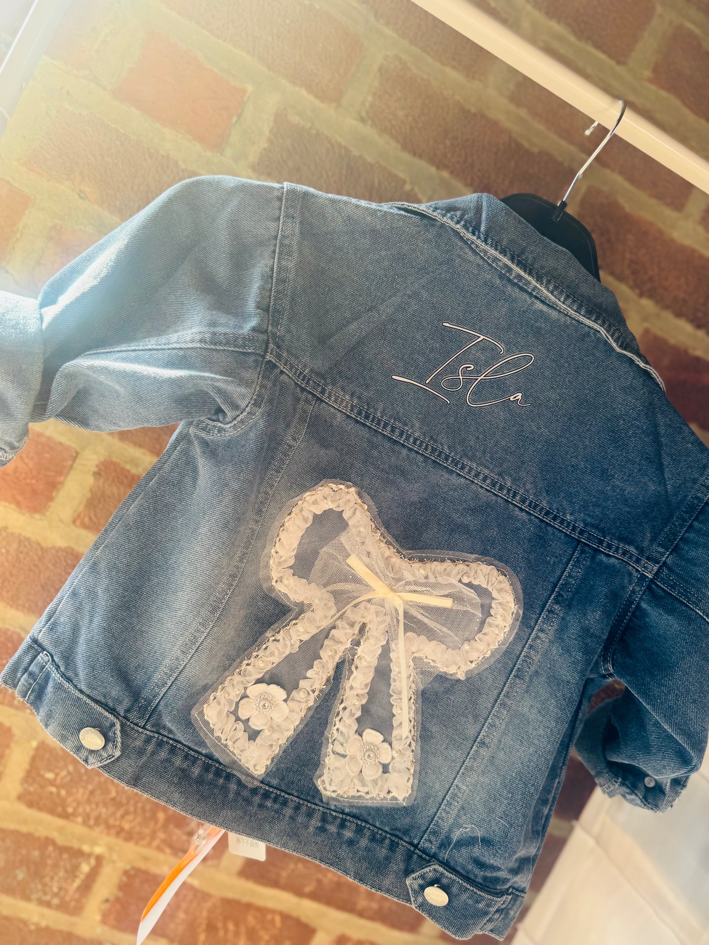 BOW DENIM JACKET~ PERSONALISED