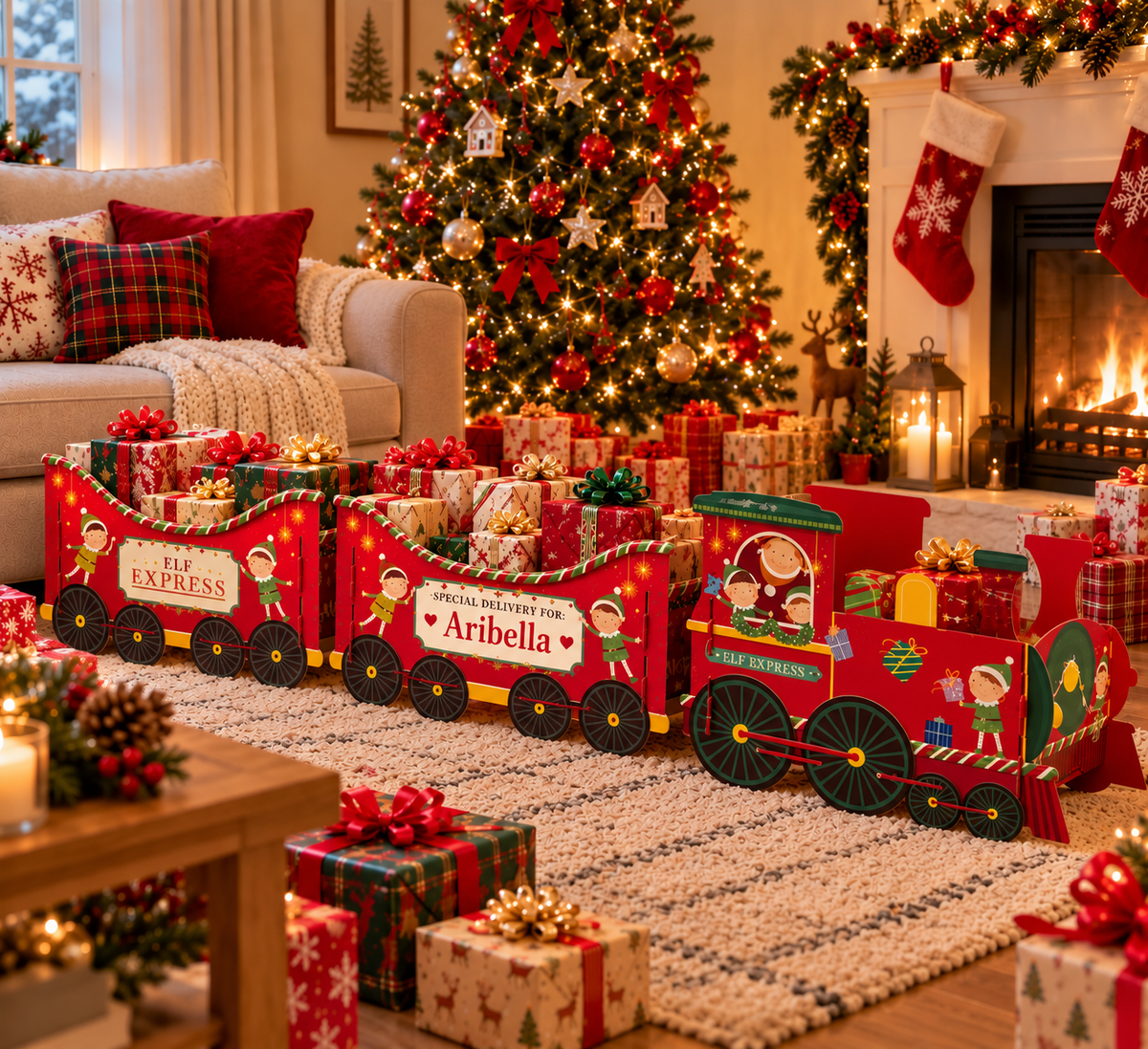 PERSONALISED SMALL ELF EXPRESS TRAIN