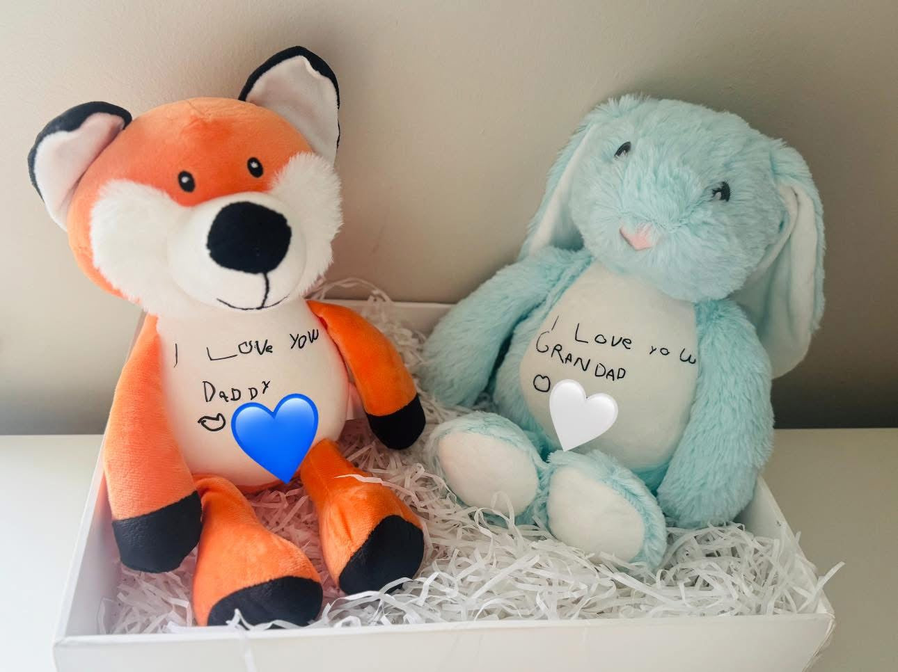 PERSONALISED HAND WRITING BEARS- CUSTOM MESAGE BEARS