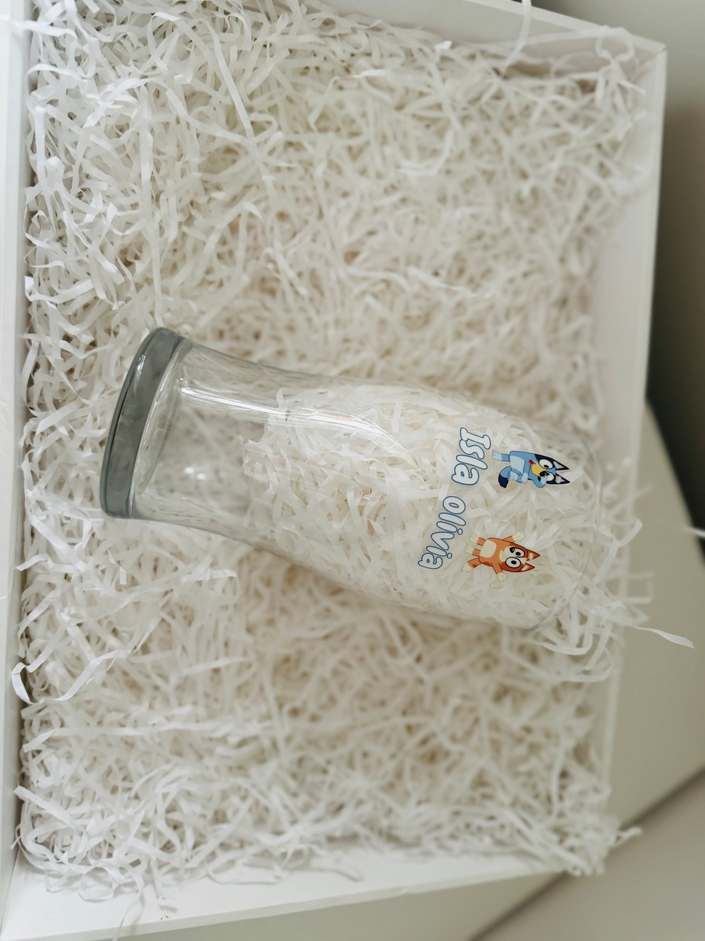Bluey character reasons for drinking Father’s Day beer glass