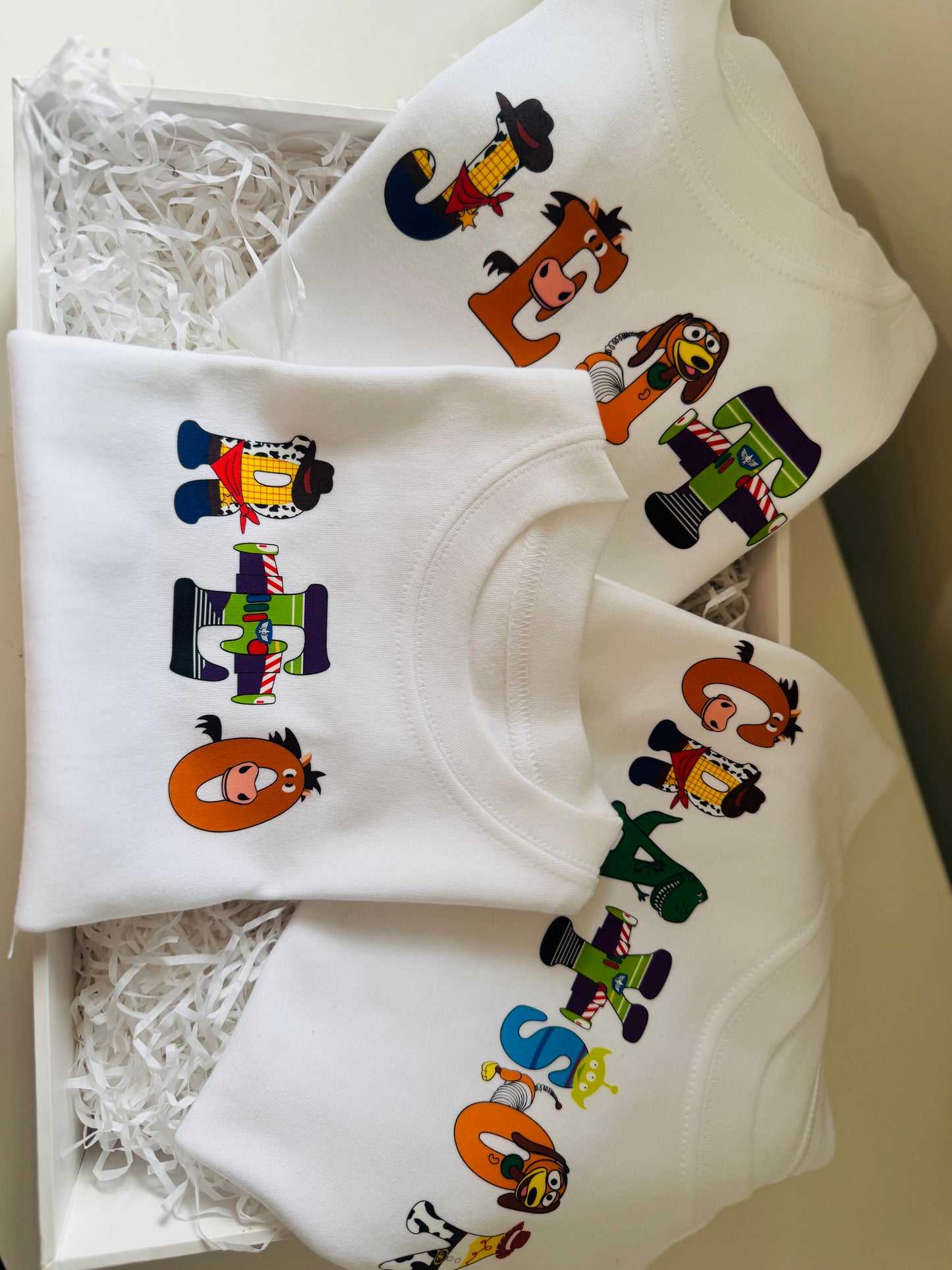 TOY STORY CHARACTER PERSONALISED T-SHIRT