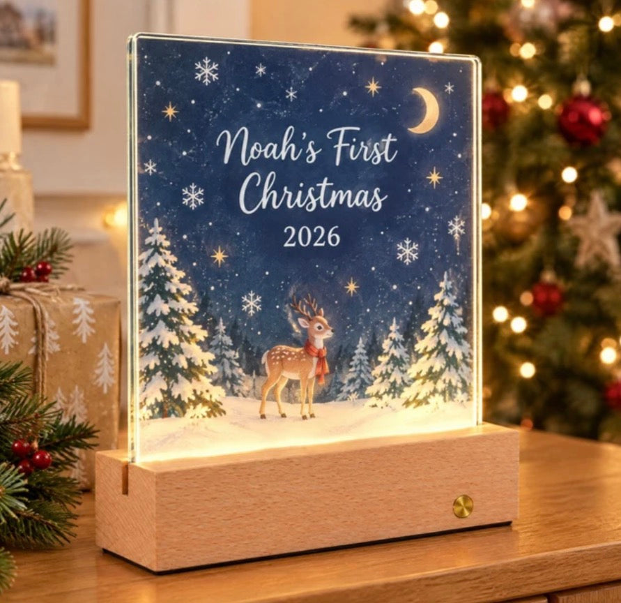 Personalised glass frame led