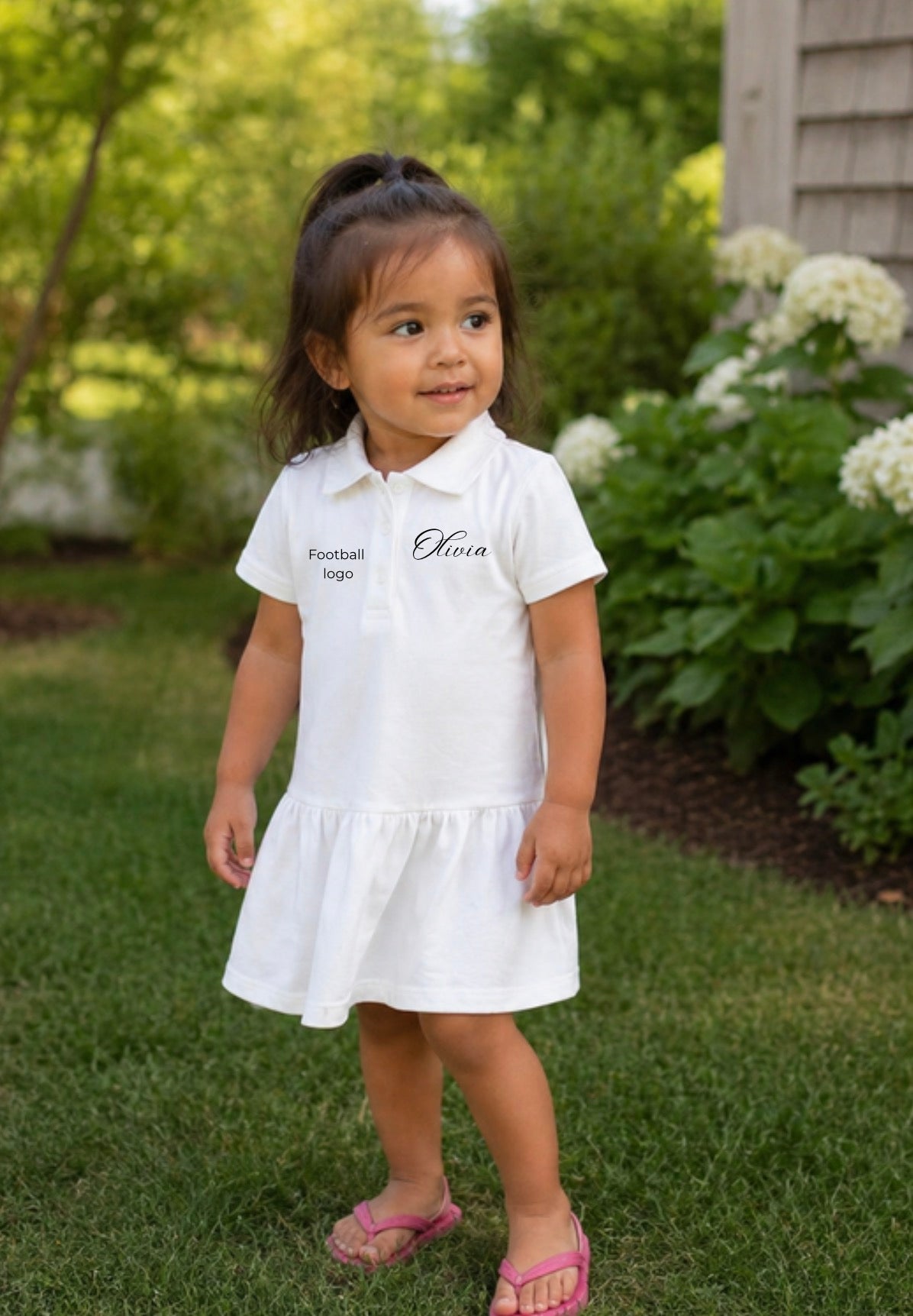 Personalised football polo dress