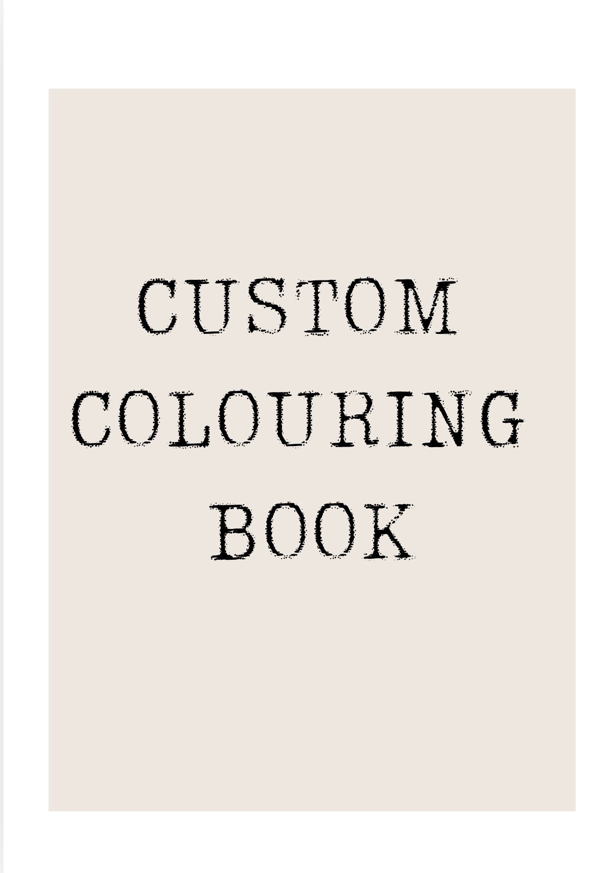 custom colouring book