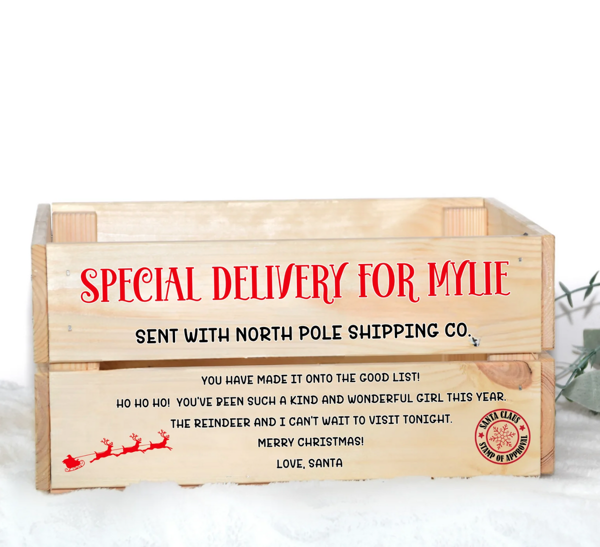 SPECIAL DELIVERY FOR CHRISTMAS CRATE