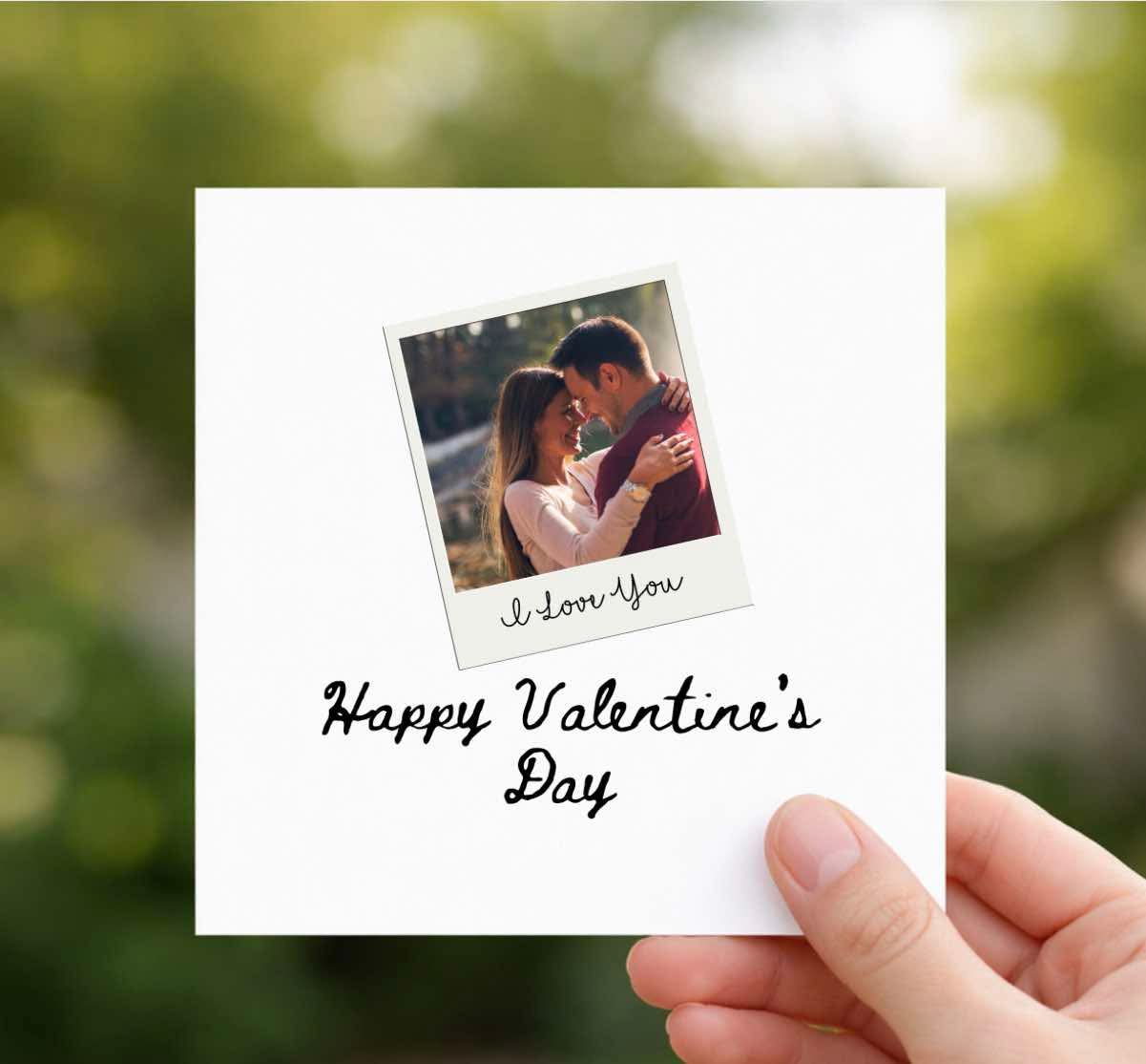 I love you personalised photo card