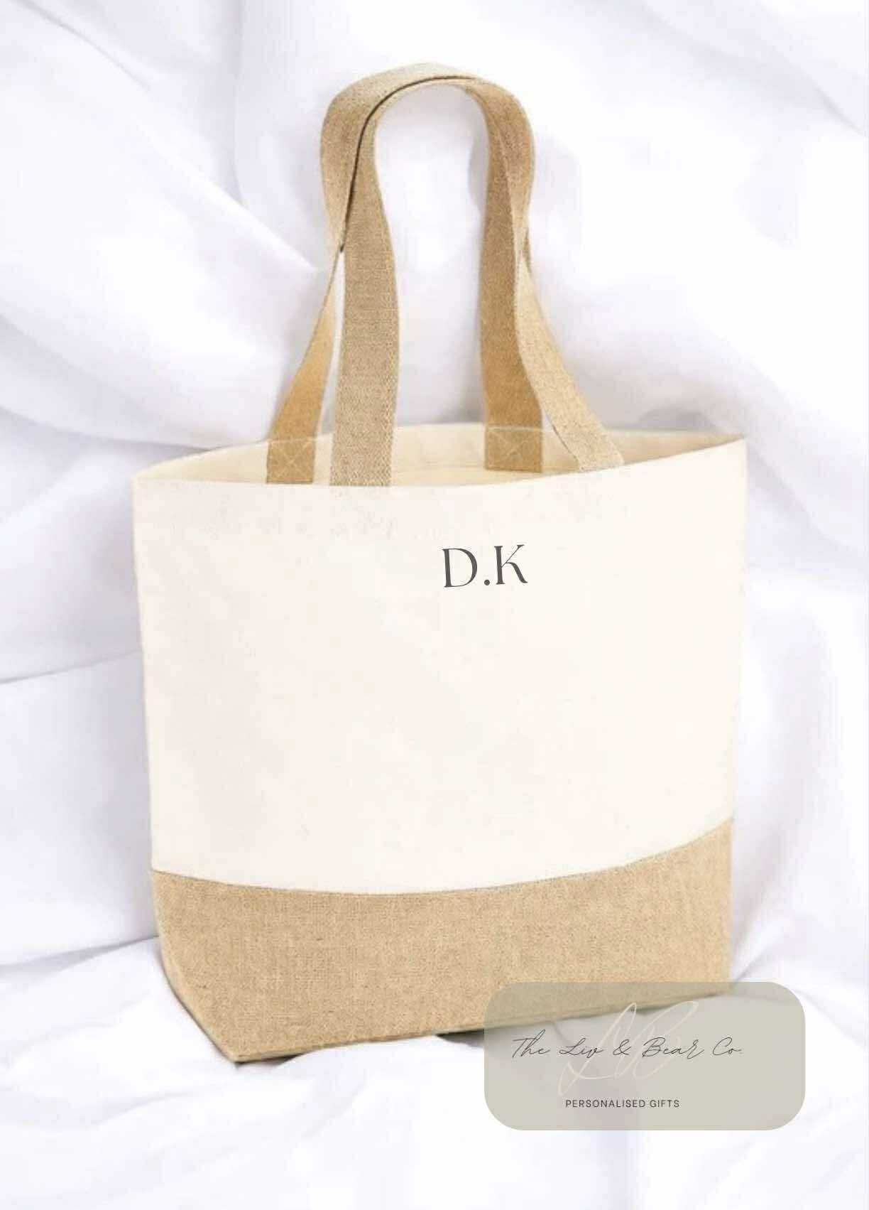 INITIAL PERSONALSIED TOTE BAG