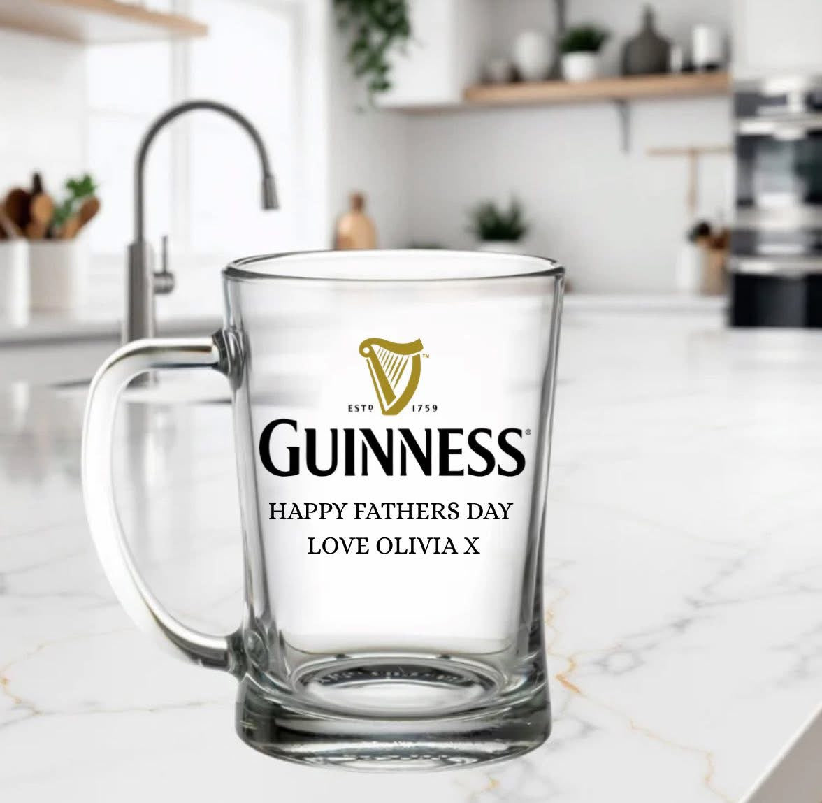 GUINNIESS PERSONALISED BEER GLASS TANKARD