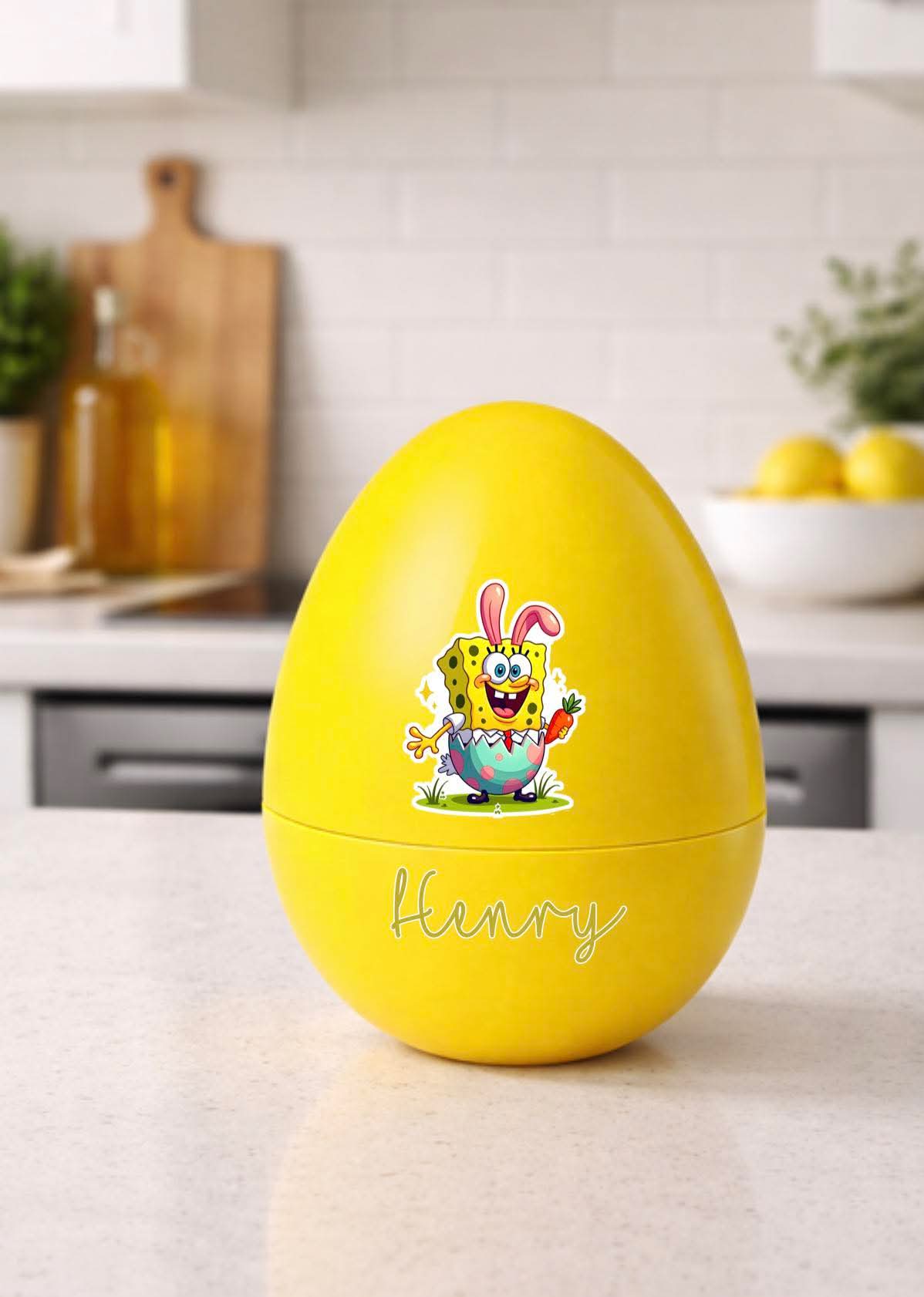 Personalised bob sponge fillable egg