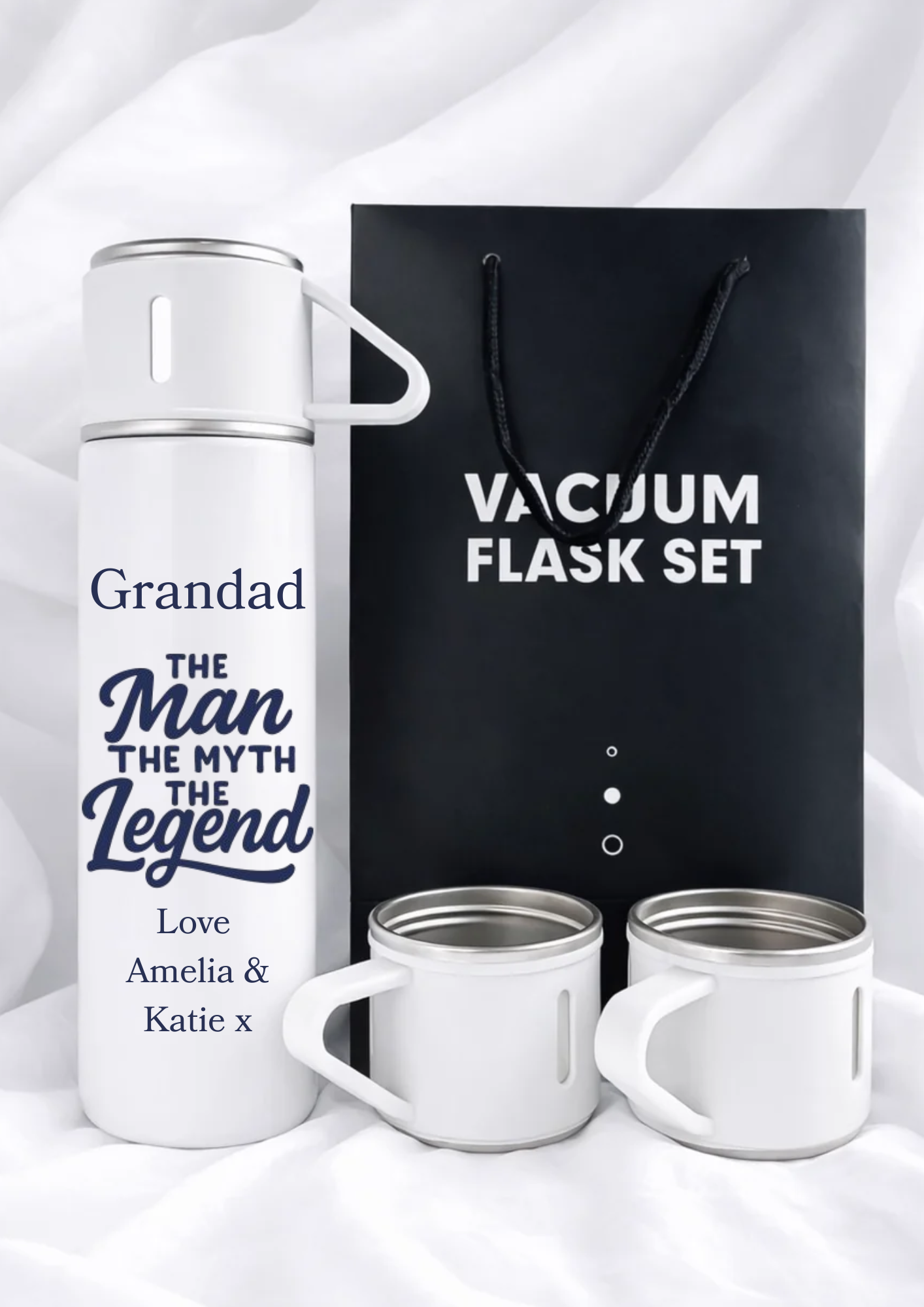 PERSONALISED 500ML FLASK AND CUP SET
