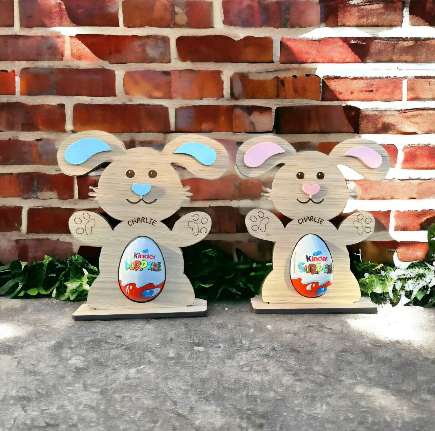 Personalised bunny egg holders