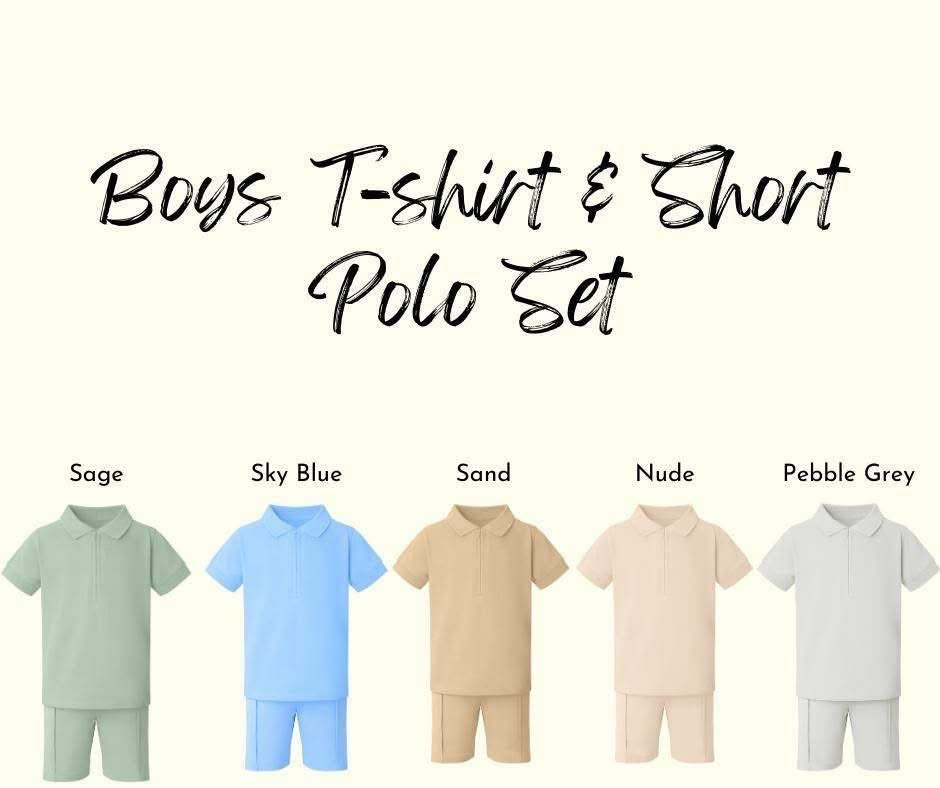 ZIP POLO T-SHIRT AND SHORT SET