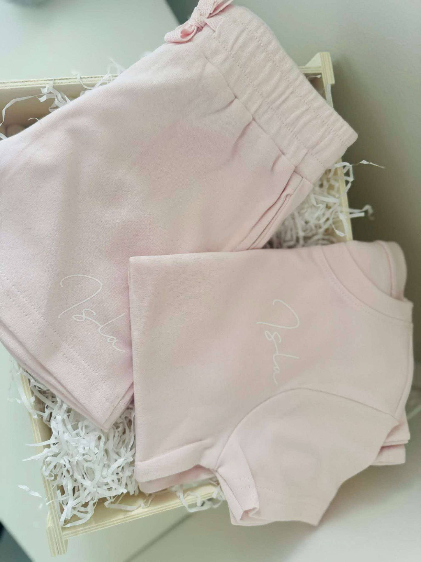 Personalised cotton T-shirt and short set