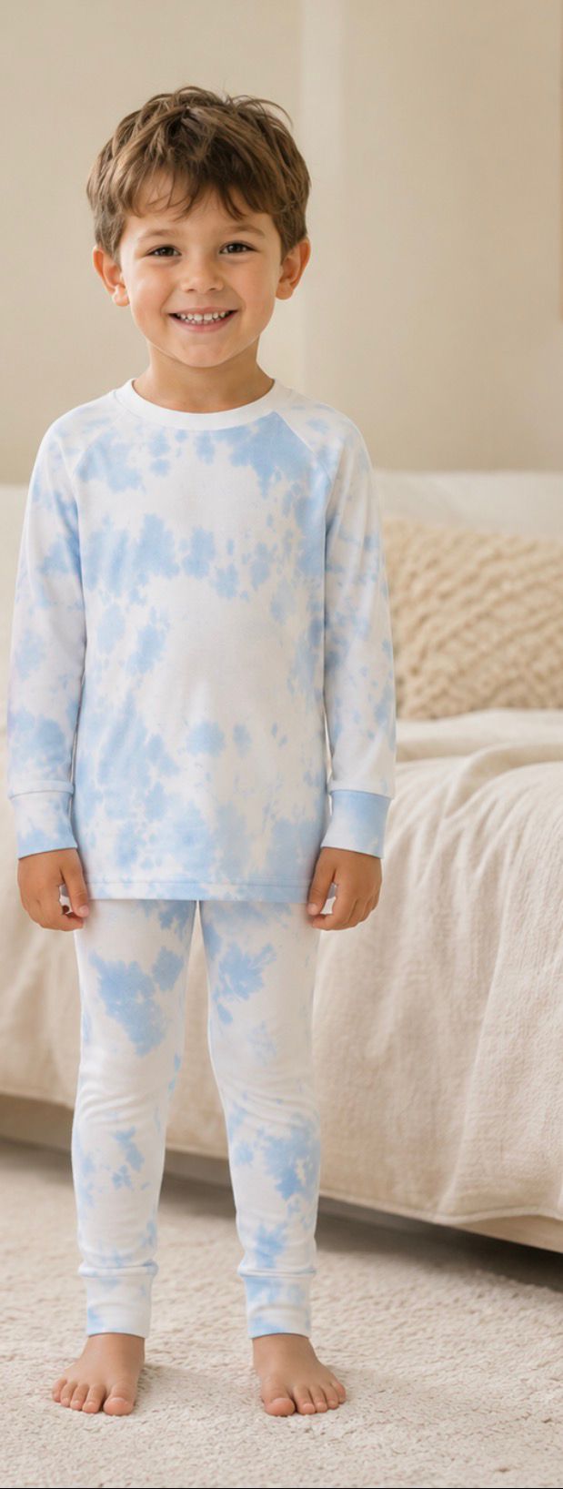 Personalised blue tie dye loungeset