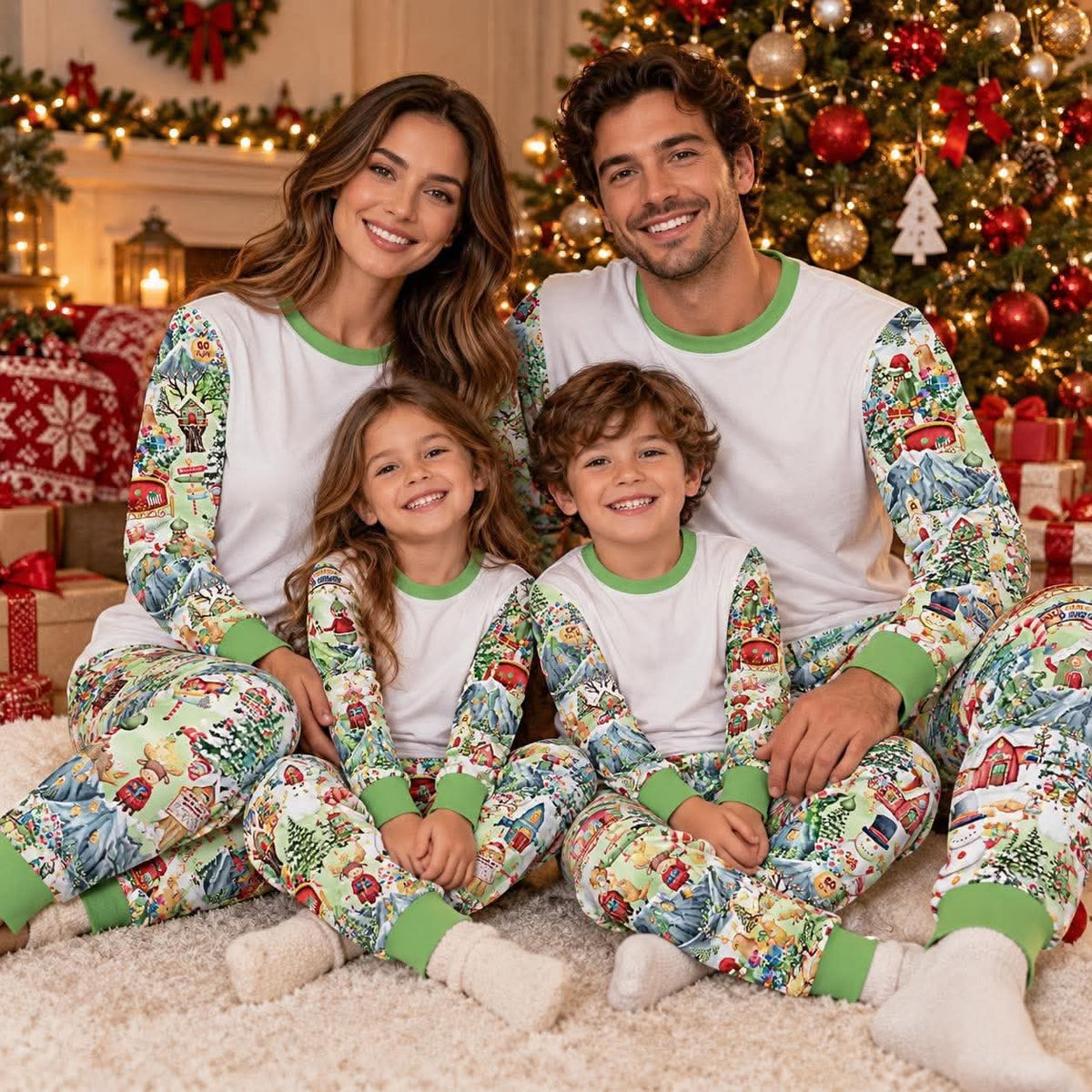 Jollyville Christmas family personalised pjs