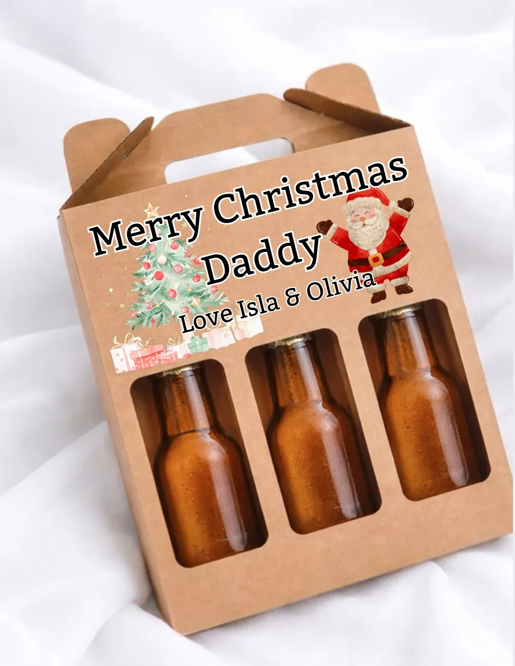 PERSONALISED BEER BOTTLE DISPLAY GIFT BOX