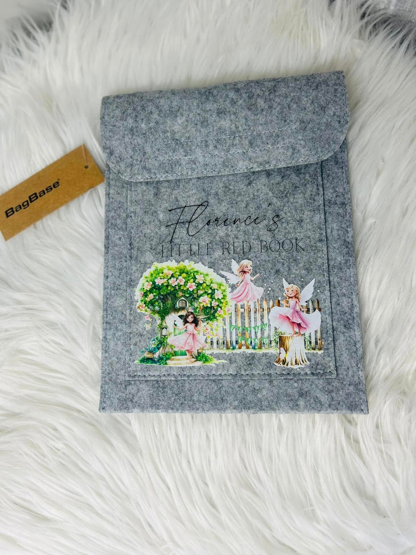 WOODLAND FAIRY PERSONALISED REDBOOK FOLDER