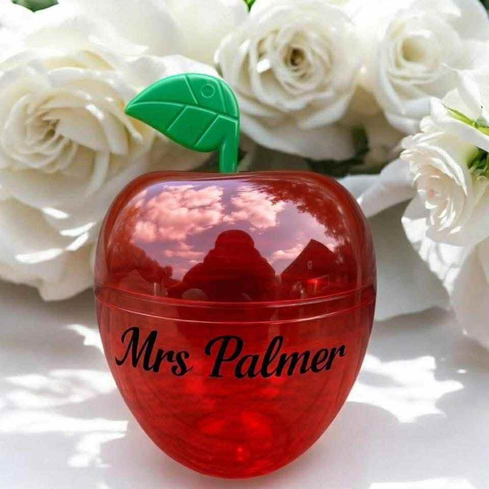 Personalised Apple teacher sweet pots