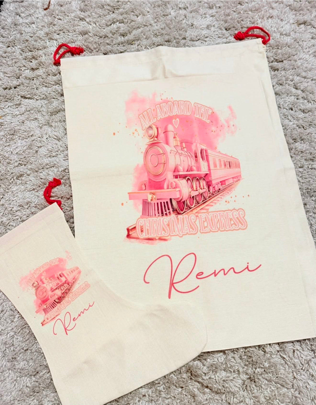 Pink express sack/stocking