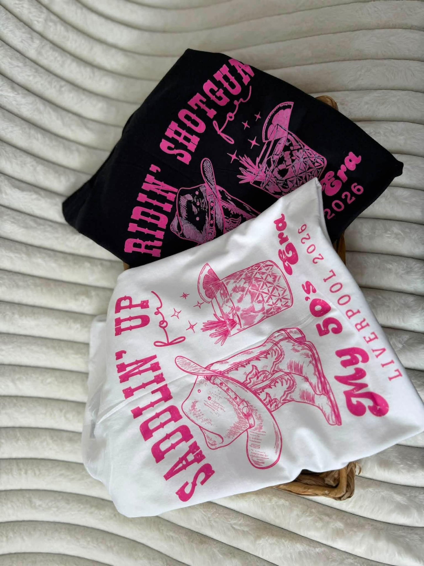 Riddin shotgun/saddlin up birthday t-shirts