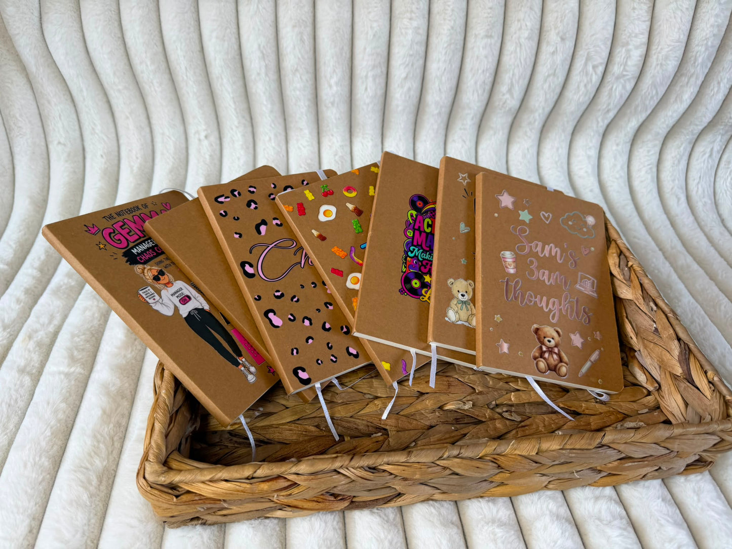 Custom design A6 notebooks