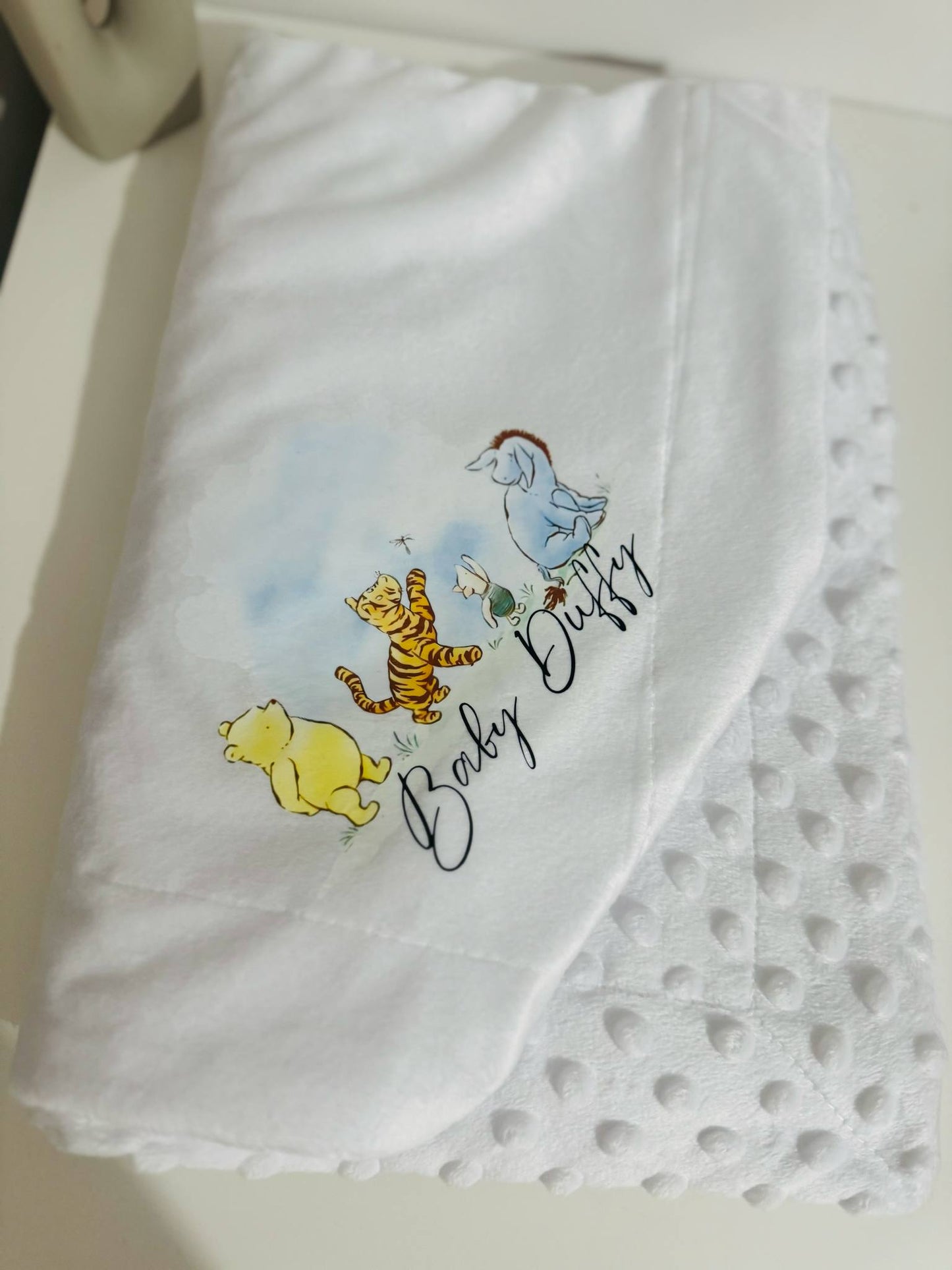 Pooh bear and friends personalised baby blankets
