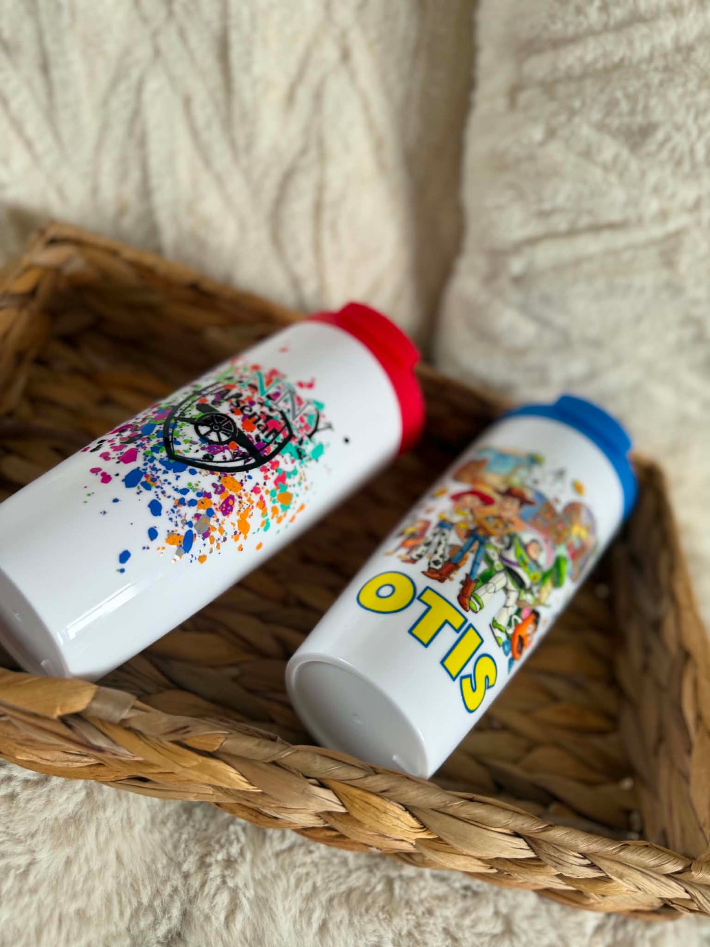 PERSONALISED 700ML TUMBLER WITH COLOURED LID