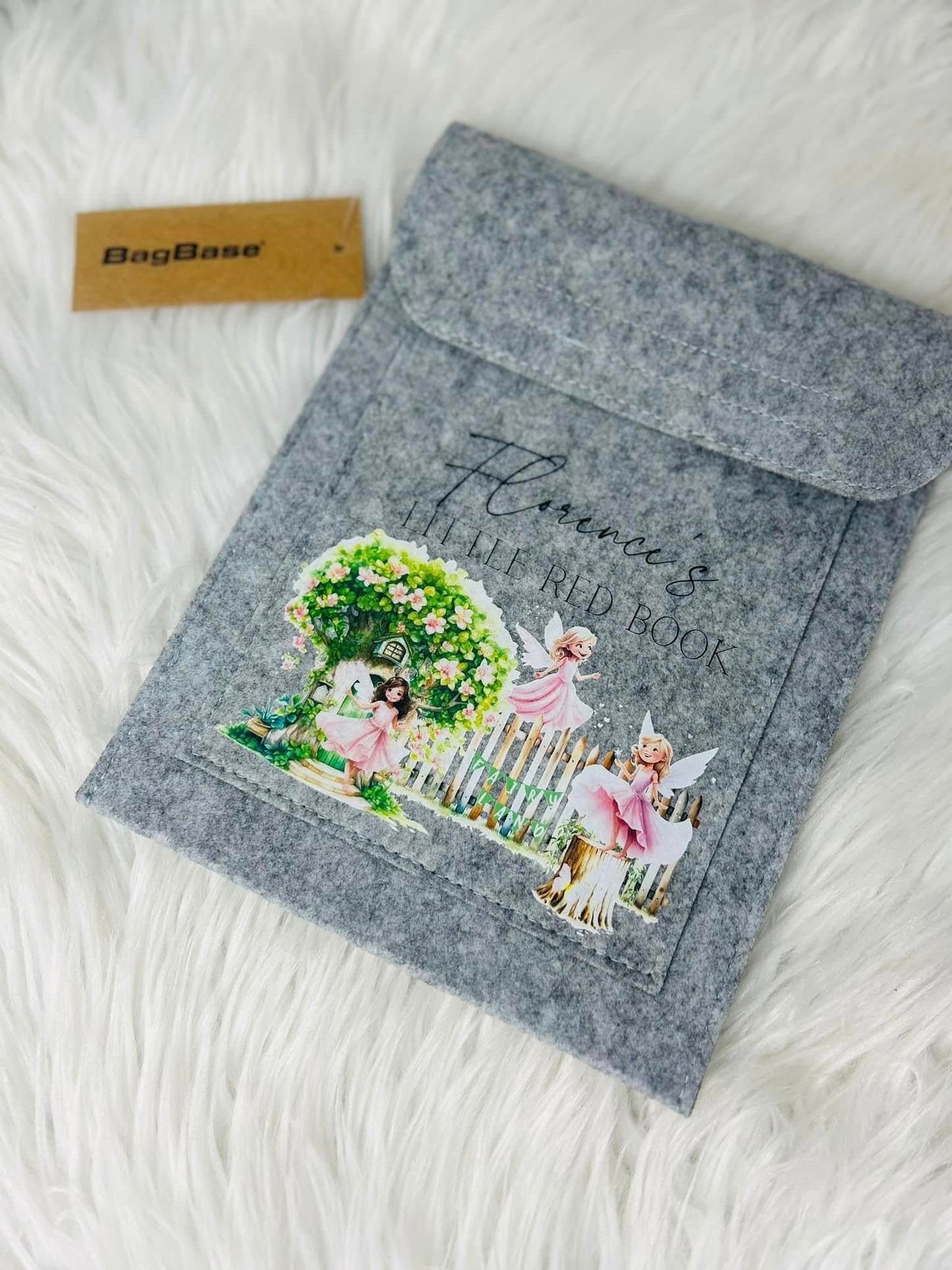 WOODLAND FAIRY PERSONALISED REDBOOK FOLDER