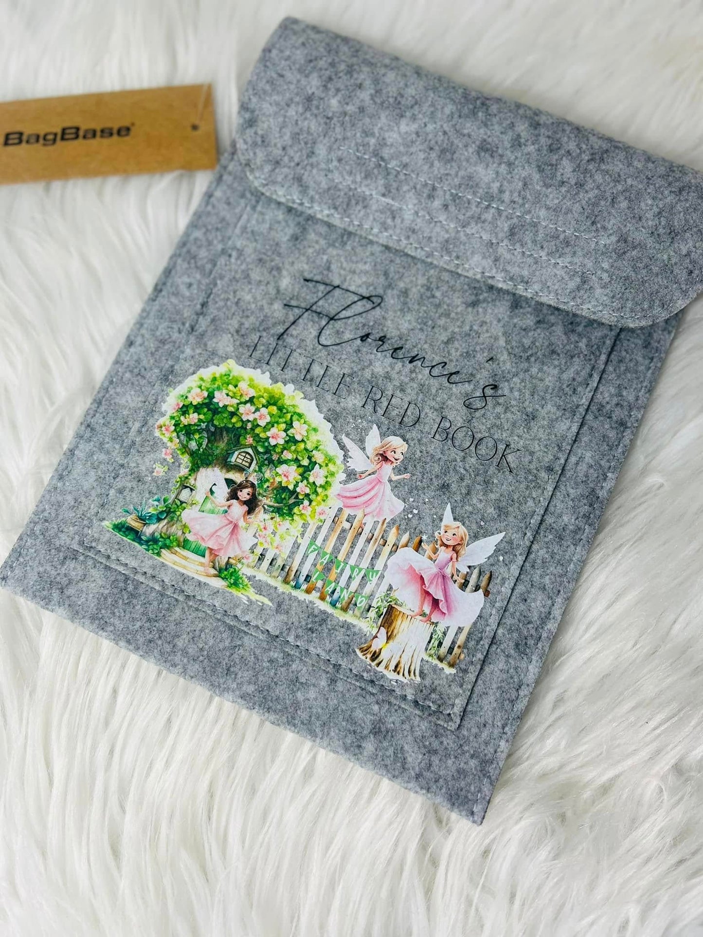 WOODLAND FAIRY PERSONALISED REDBOOK FOLDER