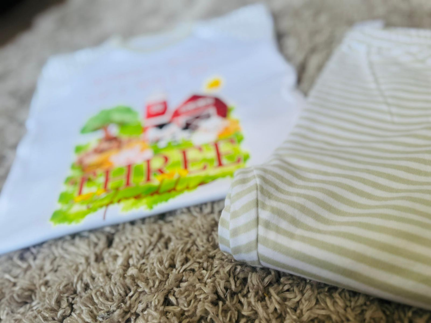 PERSONALISED FARM THEME BIRTHDAY PJS WHEN I WAKE UP