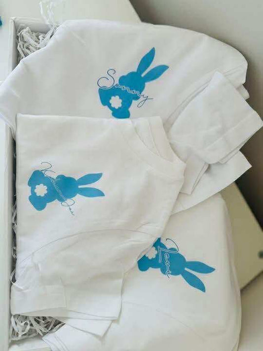 Personalised bunny Easter T-shirt