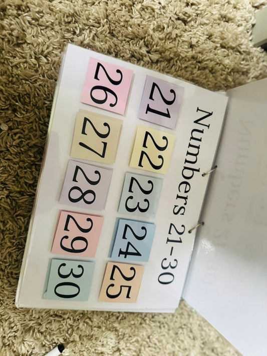 PERSONALISED NUMBER BOOK 1-100 MATCH AND TRACE