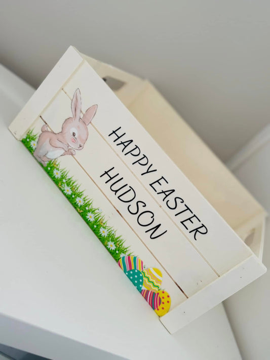 BROWN BUNNY PERSONALISED CRATE