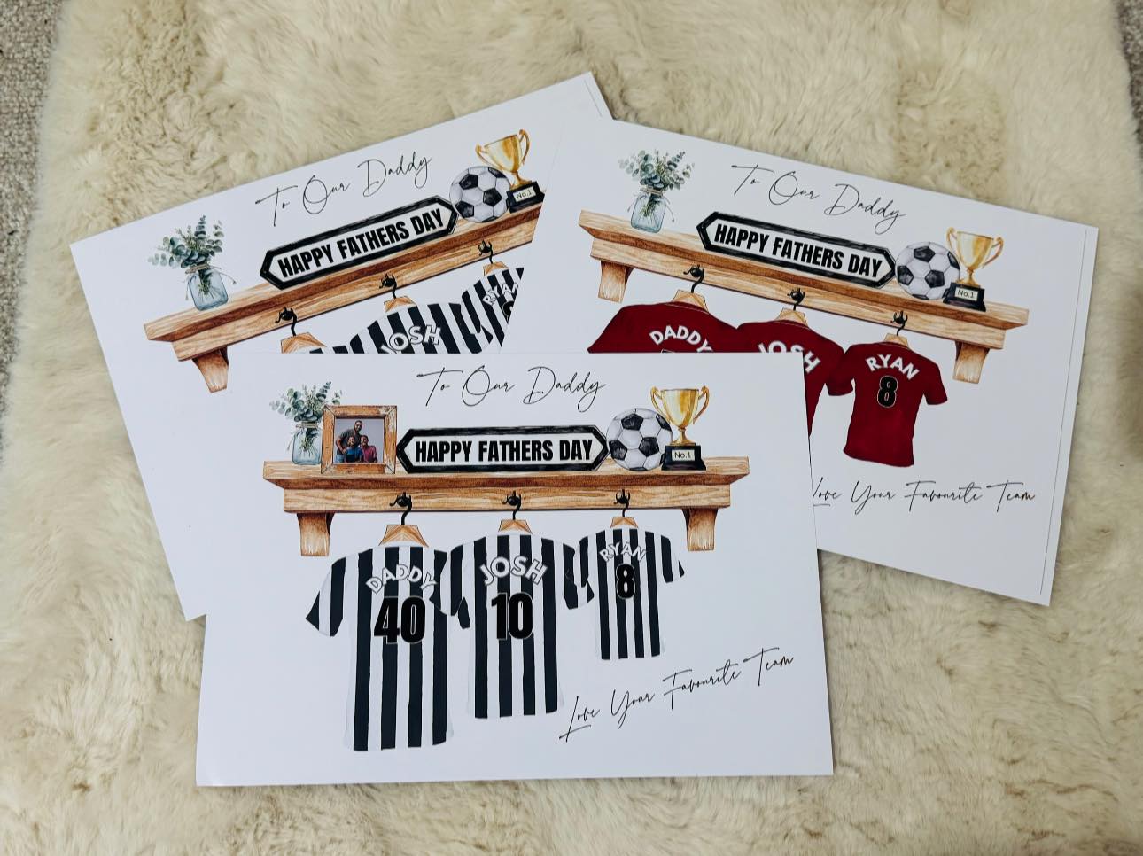 PAY WHAT YOU CAN AFFORD PERSONALISED FOOTBALL FATHERS DAY PRINT