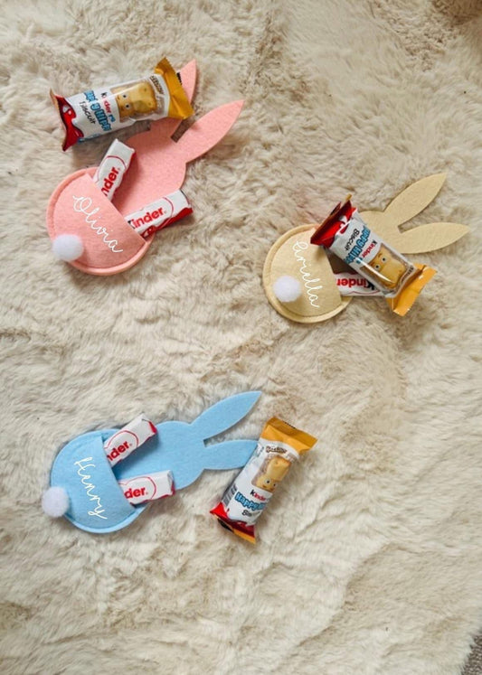 PERSONALISED FELT BUNNY CHOCOLATE