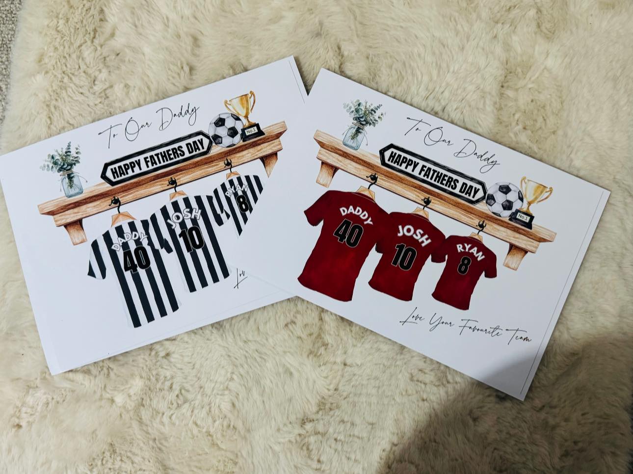 PAY WHAT YOU CAN AFFORD PERSONALISED FOOTBALL FATHERS DAY PRINT