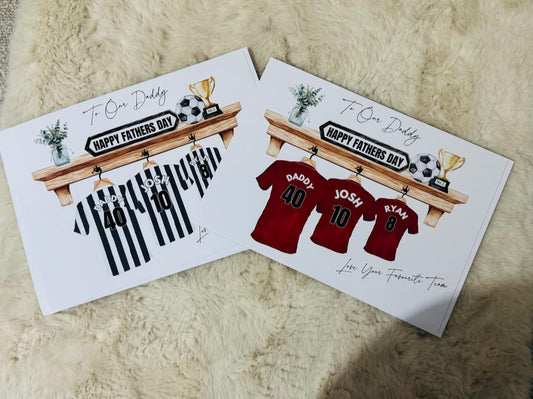 PAY WHAT YOU CAN AFFORD PERSONALISED FOOTBALL FATHERS DAY PRINT