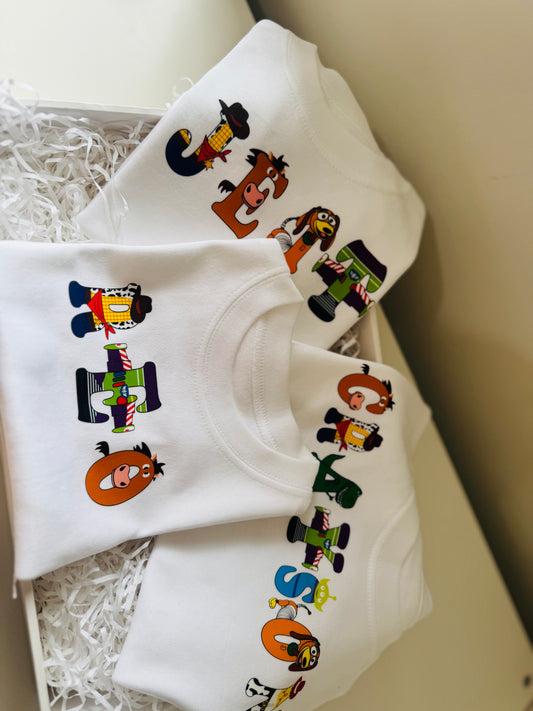 TOY STORY CHARACTER PERSONALISED T-SHIRT