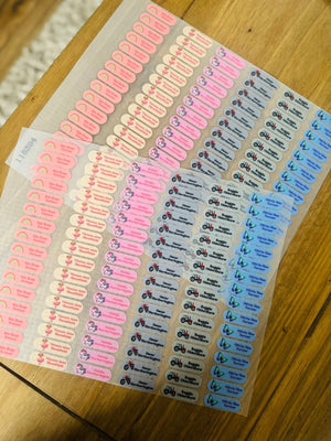 BACK TO SCHOOL IRON ON CLOTHES/LUNCHBOX LABELS PERSONALISED