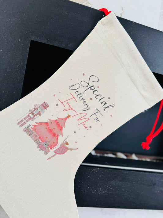 PINK BALLERINA SPECIAL DELIVERY FOR ... STOCKING