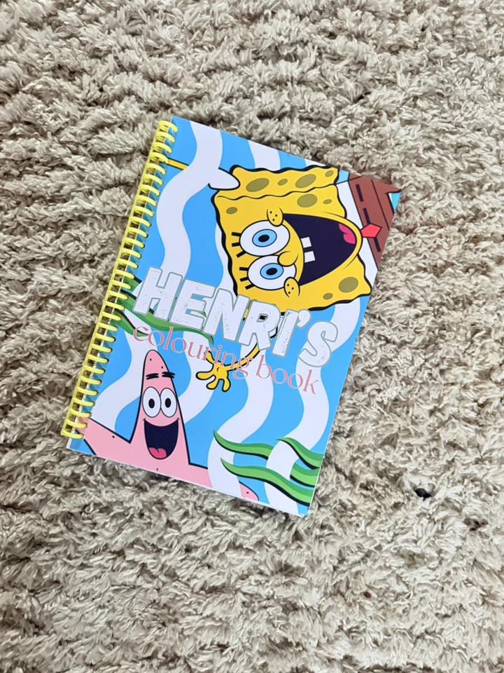 SQUARE PANTS PERSONALISED COLOURING BOOK
