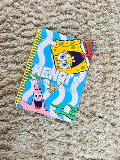 SQUARE PANTS PERSONALISED COLOURING BOOK