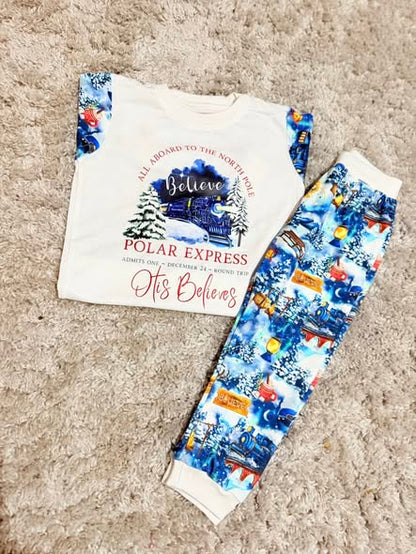 PERSONALISED EXPRESS BLUE/PINK PJS